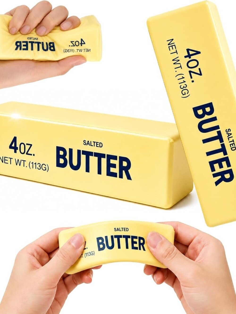 2PCS Butter Stick Squishy Slow Rising Fidget Toy Soft Stress Relief Squeeze Toy